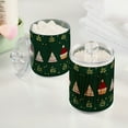 thumbnail image 2 of Yayeee 2 Pack Qtip Holder Bathroom Cotton Swab Canister with Lid Clear Dispenser Set, Christmas Santa Hats, 2 of 6