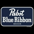 thumbnail image 2 of Men's Pabst Blue Ribbon Label Logo  Graphic Tee Black Small, 2 of 5