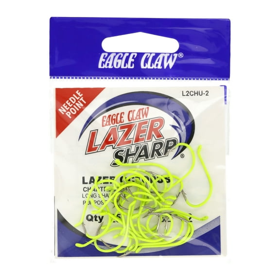 Lazer Sharp L2CHUH-2 Octopus Hook, Chartreuse, Size 2