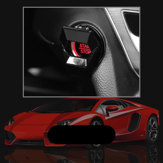 Daily Mix Store Car Carbon Fiber Engine Start Stop Push Button Trim Accessories F9 ...