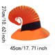 thumbnail image 2 of Gorro de bruja naranja de lana y fieltro para cosplay de Halloween, 45 cm, 2 of 3