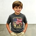 thumbnail image 2 of Youth Patriotic Shirt with American Flag Print, Boys Casual Short Sleeve Tee for 4th of July, Independence Day Celebration Top for Kids and, 2 of 5