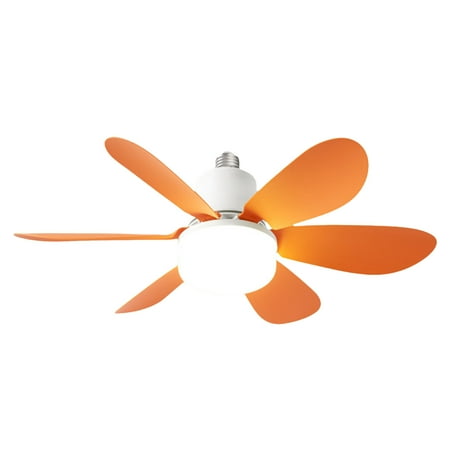 

MIUBAGIAL Remote Control Small Ceiling Fan Light Silent Strong Wind Infinite Dimming LED Flower Shaped Fan Light 40W Three Color Dimming Remote Control Version with Lamp Holder