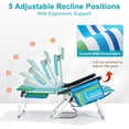 thumbnail image 2 of SLSY Beach Chairs for Adults Heavy Duty,Compact Portable Lay Flat Folding Chair with Backpack Straps and Large Cooler Pouch,Support to 400LBS, 2 of 7
