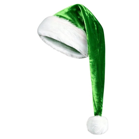 YiJuHui Christmas Santa Hat, Thicken Soft Velvet Comfort Xmas Hat Santa Claus Hat for Christmas Decorations New Year Party Headwear Holiday