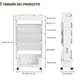 thumbnail image 4 of Carrito Rodante de 5 niveles con Estantes Móviles Multifuncionales para Libros con Ruedas Bloqueables, Organizador de Papel para oficina, dormitorio, aula, cuarto de niños, Blanco, 4 of 7