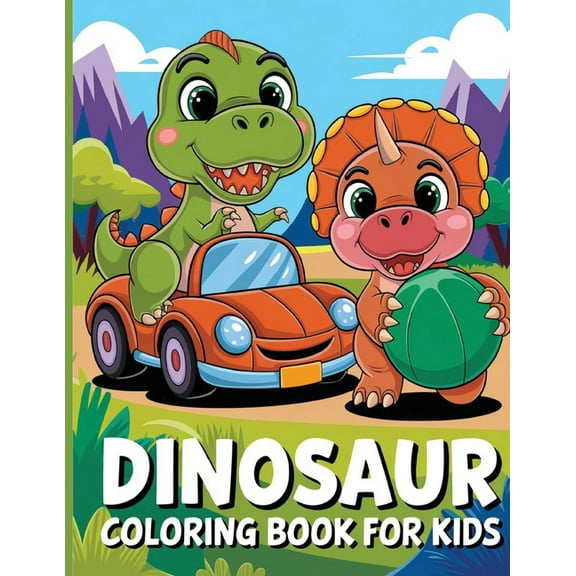 Dinosaur Coloring Book for Kids: Dino Books for Kids Ages 6-12 Years Old, Coloring Book for Children, Dinosaurs Coloring, (Paperback)