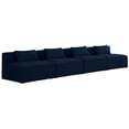 thumbnail image 1 of Meridian Furniture Cube Navy Durable Linen Modular Sofa, 1 of 3