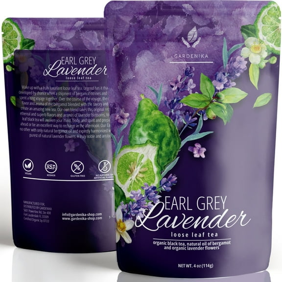 Gardenika Aromatic Earl Grey Lavender Loose Leaf Tea, 4 oz