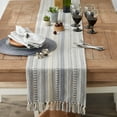 thumbnail image 3 of Cool Gray Braided Cotton Stripe Table Runner 15x108, 3 of 3