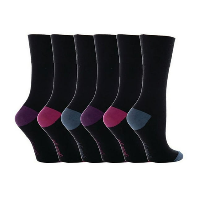 Gentle Grip - 6 Pairs Ladies Gentle Grip Non Elastic Crew Socks