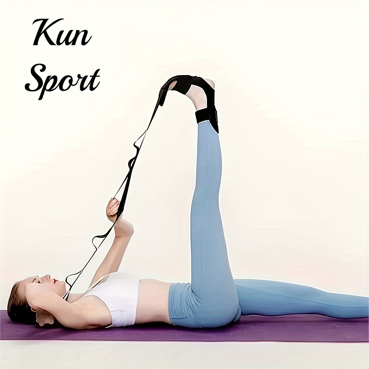 Summer Fitness Foot & Leg Stretching - Yoga Strap for Ankle Calf Flexibility, Muscle Relief & Physical Therapy