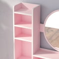 thumbnail image 6 of MONSLIPA Vanity Set with Round Mirror for Bedroom, Makeup Dressing Table with 5 Drawers and Shelves for Girl Woman, White, 6 of 7