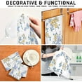 thumbnail image 7 of Dreamtimes Blue Yellow Floral Kitchen Towels, 18 x 28 Inch Super Soft and Absorbent Dish Cloths for Washing Dishes, 1 PCS Reusable Multi-Purpose Microfiber Hand Towels for Kitchen, 7 of 7