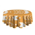 thumbnail image 5 of Modern Geometric Boho Round Table Cloth,Wrinkle Free Table Cover with Polyester,Waterproof Reusable Round Table Clothes for Kitchen Picnic Party (Round,60x60inch), 5 of 6