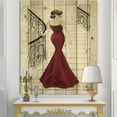 thumbnail image 2 of Designart 'Elegance Woman Glam Paris Diva III' Fashion Print on Natural Pine Wood, 2 of 3