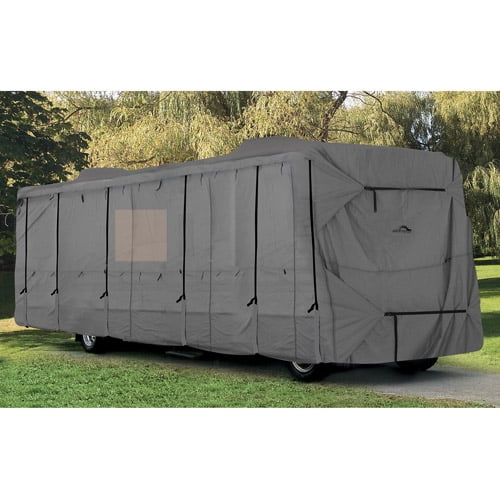 ADCO Travel Trailer Designer Series Tyvek Plus Wind RV Cover, Grey