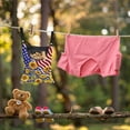 thumbnail image 3 of SEANATIVE Sunflower Clothespin Bag American Flag Hanging Storage Organizer 4 of July Clothes Pin Bag Soft Laundry Clothespin Bag Clothespin Holder for Clothesline, 3 of 7