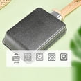 thumbnail image 3 of Sartén para Tortilla Japonesa, Revestimiento adherente, de , Sartén para Cocinar, licencia de Cocina Rectangular, Herramie , Negro con Negro con perfecl sartén de huevo, 3 of 4