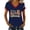 Dark blue, variant on America 250 Vintage Patriotic V Neck T Shirt for Women 1776-2026 Faded Flag Graphic Tee Semiquincentennial Limited Edition Keepsake Top for 4th of July Daily Streetwear, Dark Blue, S