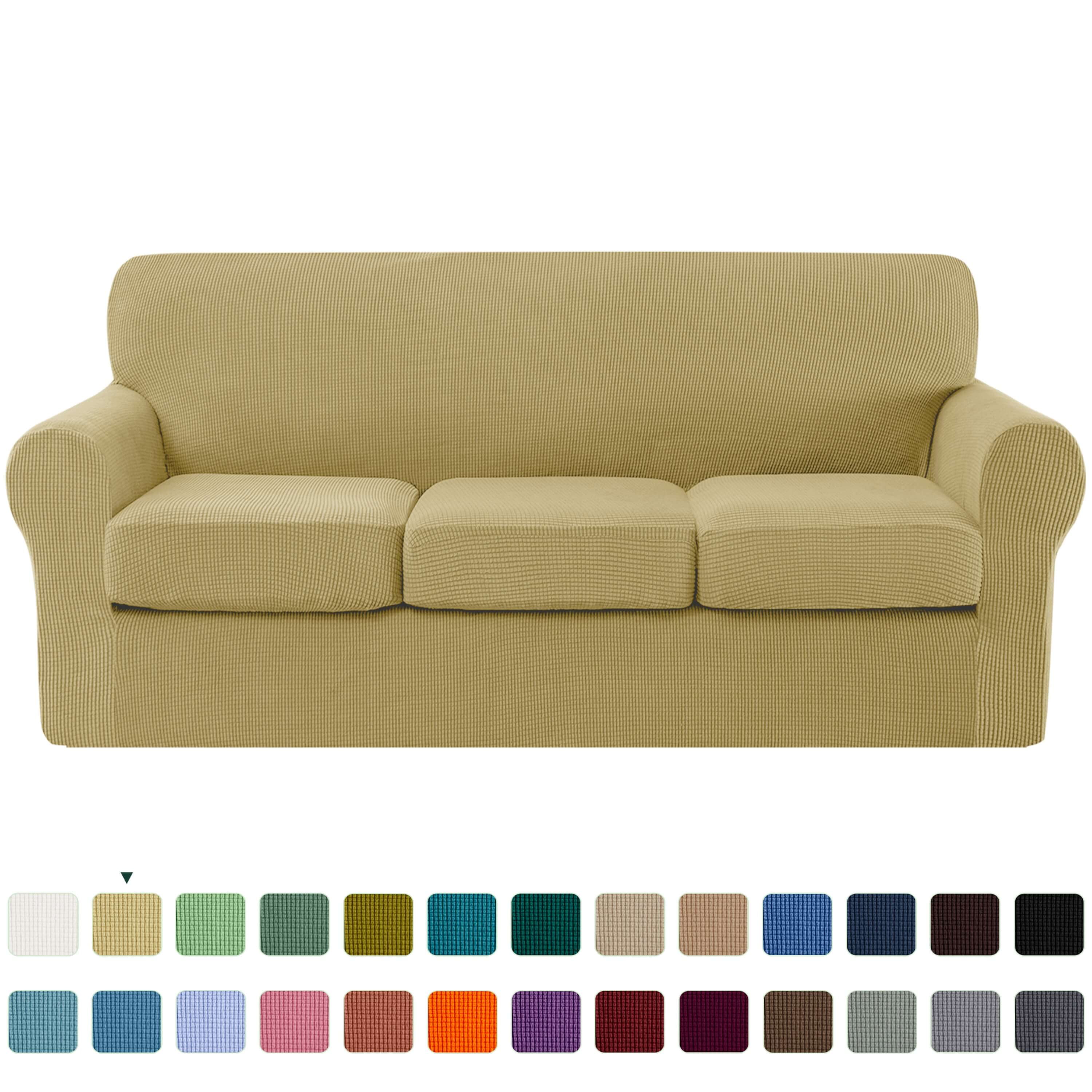 CHUN YI Sofa Cover with Separate Cushion Slipcover Stretch Checks (Sofa