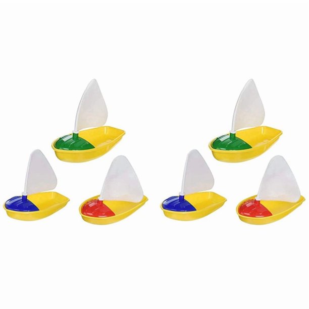 Juguete de de Baño 6 Piezas Veleros de Plástico Juguetes(Multicolor Pequeño + Medio + Tamaño Grande)