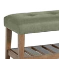 thumbnail image 2 of Banc en Bois avec Assise Rembourrée, Gris et Marron, 2 of 5