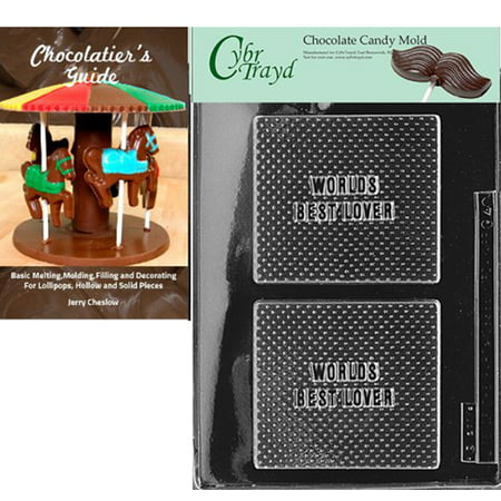 Cybrtrayd World's Best Lover Chocolate Candy Mold with Our Chocolatier's Guide Instructions (The Best Chocolate Muffins)