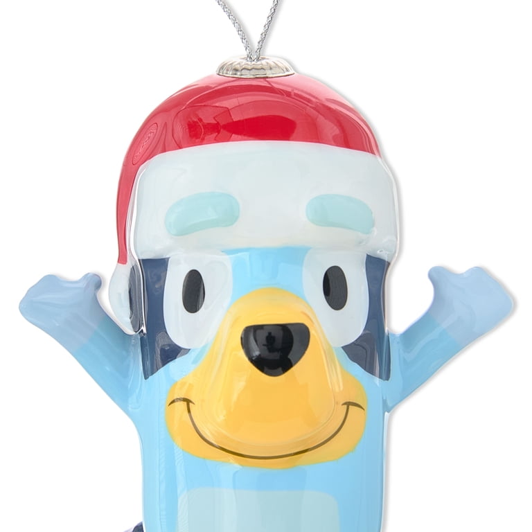 Bluey Decoupage Holiday Ornament, Blue, Plastic, Collectible, by