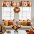 thumbnail image 4 of Kitchen Cafe Valance Curtain for Small Windows,Autumn Maple Leaf Tree Rod Pocket Short Valances,42x18in, 4 of 9