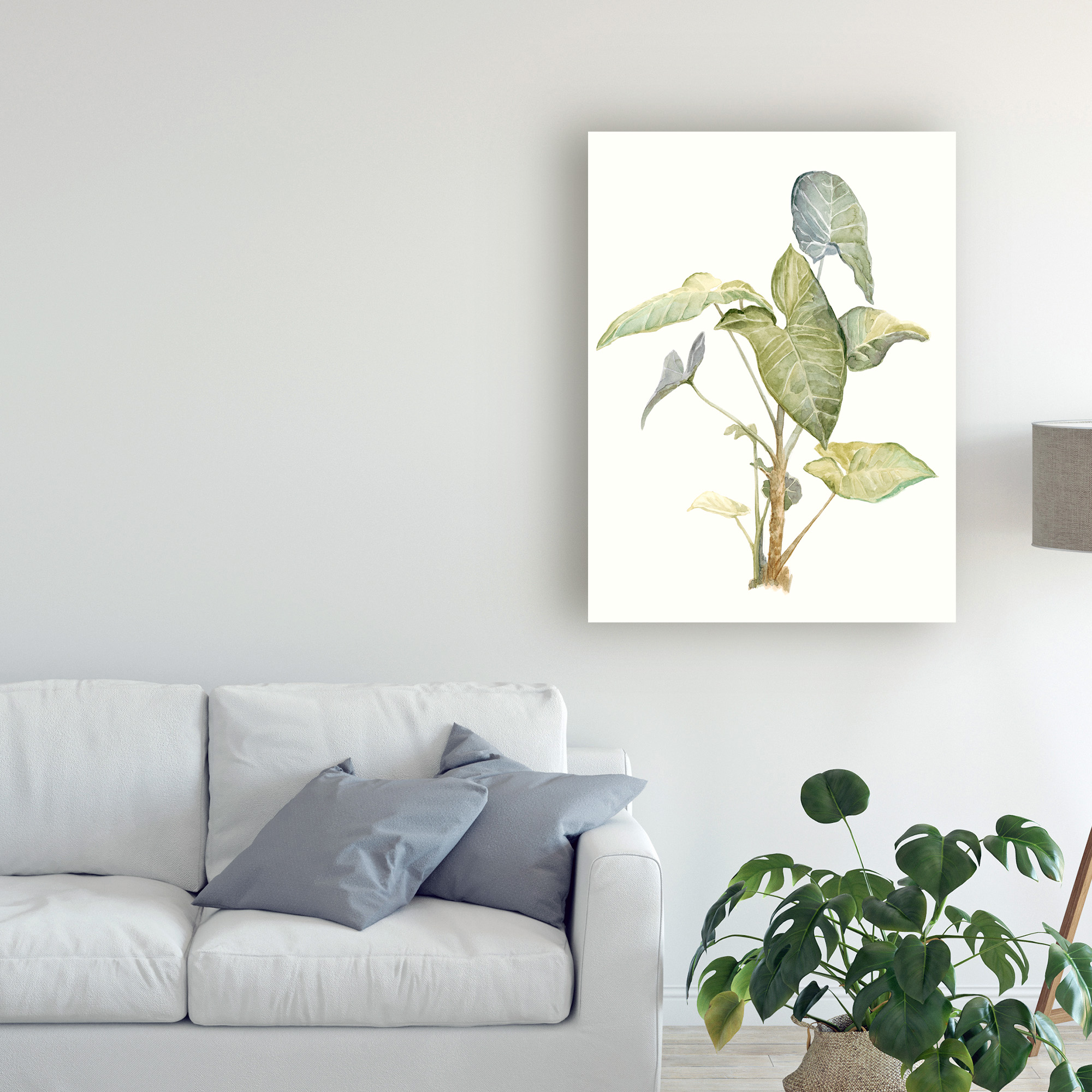 Trademark Fine Art 'Tropical Watercolor Leaves IV' Canvas Art by Megan Meagher