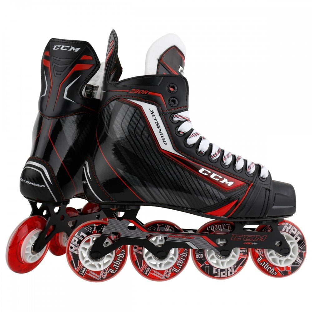 New CCM RH280 Jetspeed Junior Roller Hockey Skates Youth 4.5 Black/Red