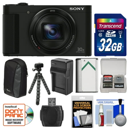 Sony Cyber-Shot DSC-HX90V Wi-Fi GPS Digital Camera with 32GB Card + Battery + Charger + Case + Flex Tripod + Kit