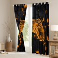 thumbnail image 3 of jejeloiu Console Gaming Gamer Blackout Curtains Set of 2 (52x84 Each),Modern Video Game Window Curtains,Orange Neon Gamepad Curtains and Drapes For Boys,Breathable Home Decor, 3 of 6