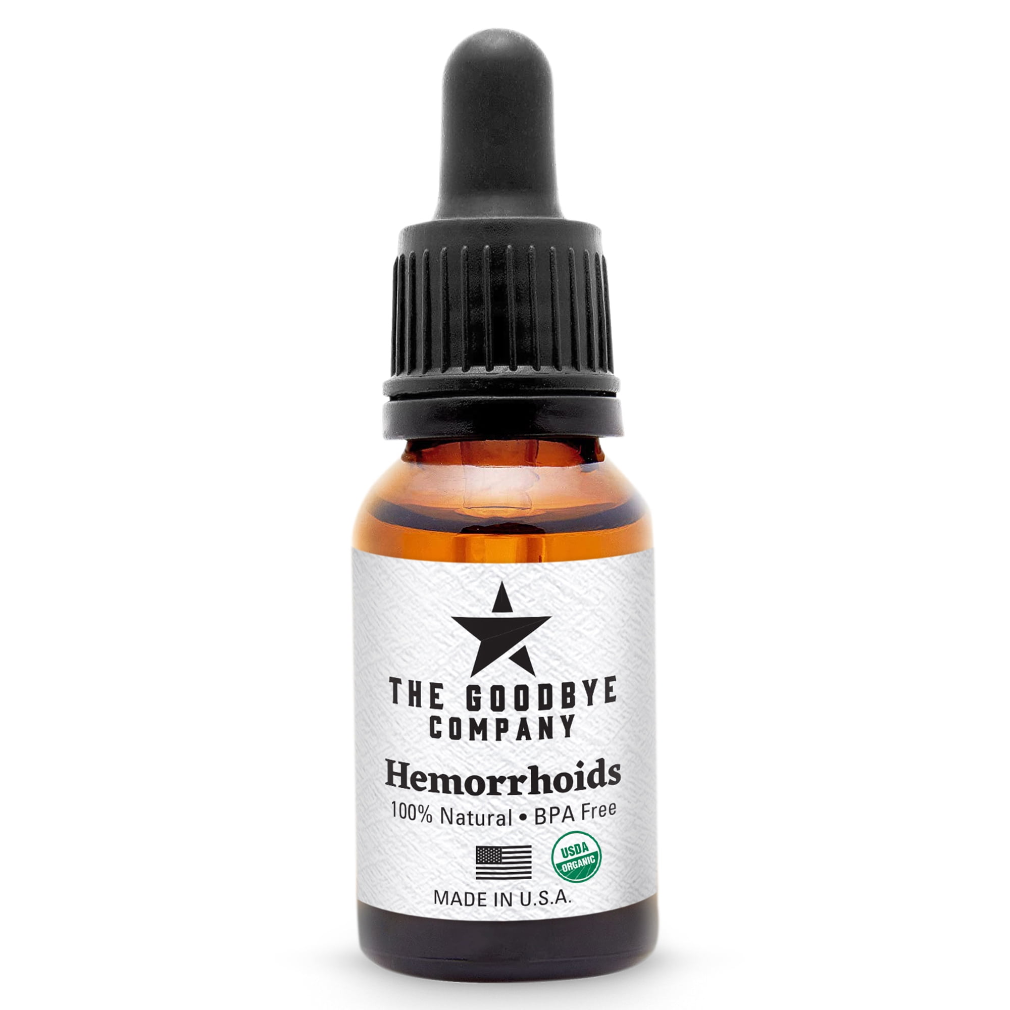 Hemorrhoids Treatment USDA Organic - Natural Vegan Hemorrhoid Healing Serum, Shrink Hemorrhoids, Made in USA (15 mL)