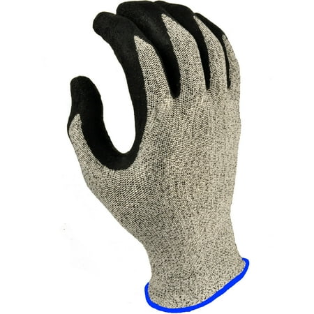 

G & F CUTShield Slash-Resistant Gloves CE Approved Rubber Coated Gray Size Medium
