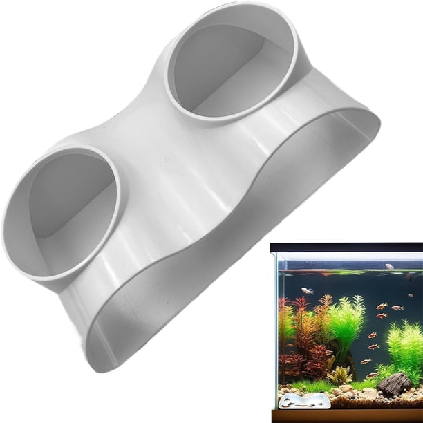 Túnel Subterráneo Del Acuario Túnel de acuario de plástico ABS de 1 pieza, cueva para peces con dos agujeros, escondite para bagres, reptiles y anfibios JASKFLY