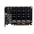 thumbnail image 1 of M.2 NVME PCIE 3.0 4.0 Carte d'Extension Protocole de transmission PCIE Rack support 2230 2242 2260 228 PCIE X16 à 4NVME PCIE X16 à 4NVME, 1 of 6