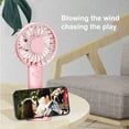 thumbnail image 5 of Fairnull 1 Set 600mAh Mini Fan with 3 Speeds 7 Blades Detachable Base Strong Wind Battery Operated Rechargeable Mini Pocket Hand Fan for Dorm, 5 of 10