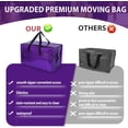 thumbnail image 5 of 6 Pack Moving Bags Heavy Duty, Extra Large Moving Bags, Moving Supplies, Storage Bags with Handles and Zippers, Waterproof Totes for Storage Space Saving Packaging Shipping and Travel(Purple), 5 of 7