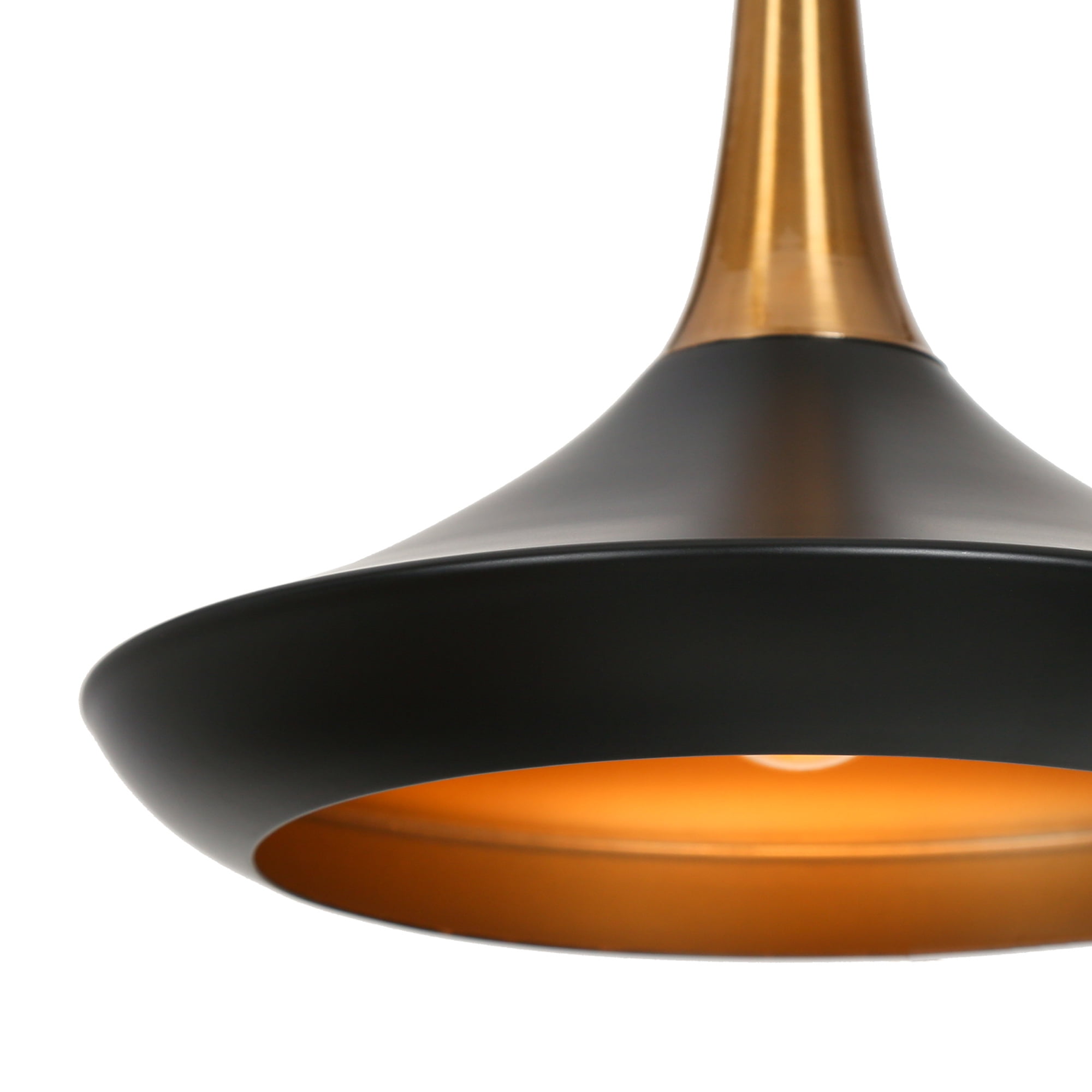 LNC 3-Light Black and Gold Linear Pendant for Kitchen Island or Dining Room