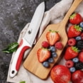 thumbnail image 3 of Ceramic Knife Set with Cover and Peeler, 3/4/6 Inch White Paring Knives for Kitchen, Ultra Sharp Kitchen Knives for Fruits Vegetables, 3 of 7