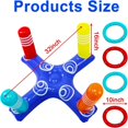 thumbnail image 1 of Swimming Inflatable Ring Toss Game Floating Pool Toys Pool Accessories Water Sport Beach Party Supplies With 4 Loops Inflatable Ring, 1 of 6
