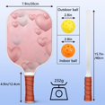 thumbnail image 3 of Pickleball Paddles Set Of 1, Fiberglass Surface, World Map Print, 1 Paddle, 2 Balls & Bag, 3 of 5