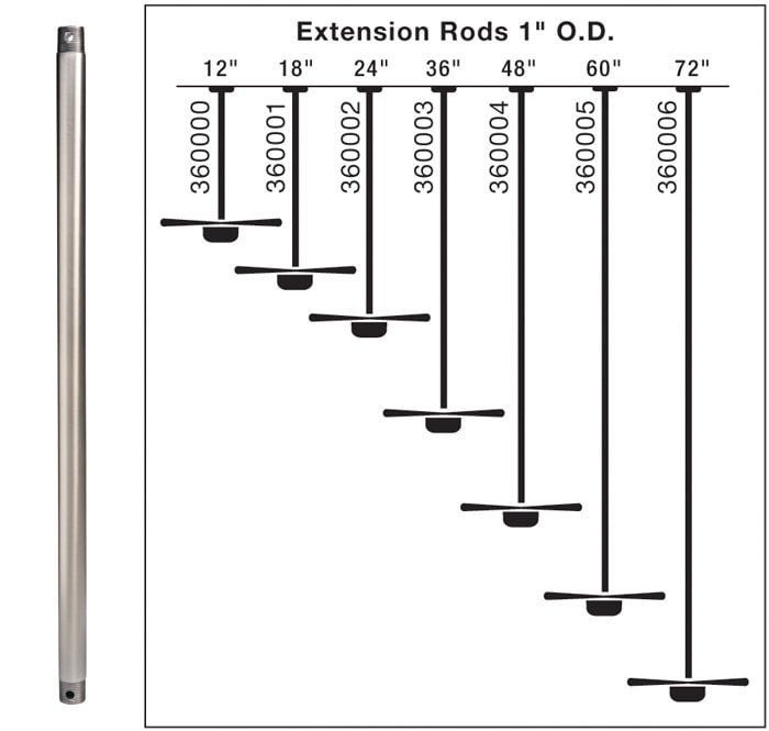 Photo 1 of Kichler 360005 60 Down Rod For 14 Ft Ceilings