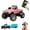Pink, variant on Mini RC Monster Truck, Remote Control Car, 1:64 Scale Monster Truck with Lights, 2.4GHz Rc Monster Truck, Rechargeable Remote Control Semi Truck with Trailer, Speed/Steering Adjustable
