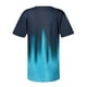 thumbnail image 4 of ICHUANYI Clearance Women Fashion Casual Print Round Neck Loose Short Sleeve T-shirt Top Blouse Pullover(Blue, S) ICHUANYI WER2023080817609, 4 of 5