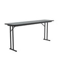 thumbnail image 4 of Correll Deluxe High-Pressure Folding Seminar Table with Off-Set Leg 18x72" RECTANGULAR, GRAY GRANITE, BLACK, 4 of 8