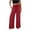 Red(Pants), variant on GUACER No Boundarie Women's Cotton Linen Wide Leg Pants Boho Crochet Lace Side Drawstring Pants with Pockets