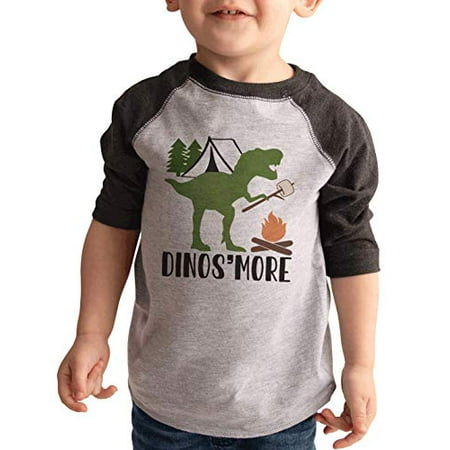 

7 ate 9 Apparel Kids Dinos more Dinosaur Tent Grey Shirt